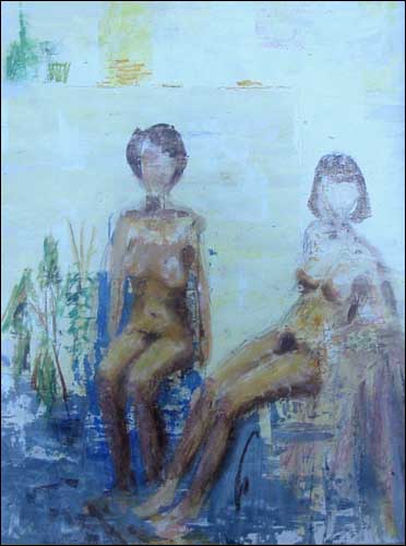 Two Nudes (Pastel) 