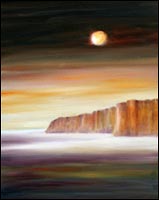 Beer Cliffs by Moonlight